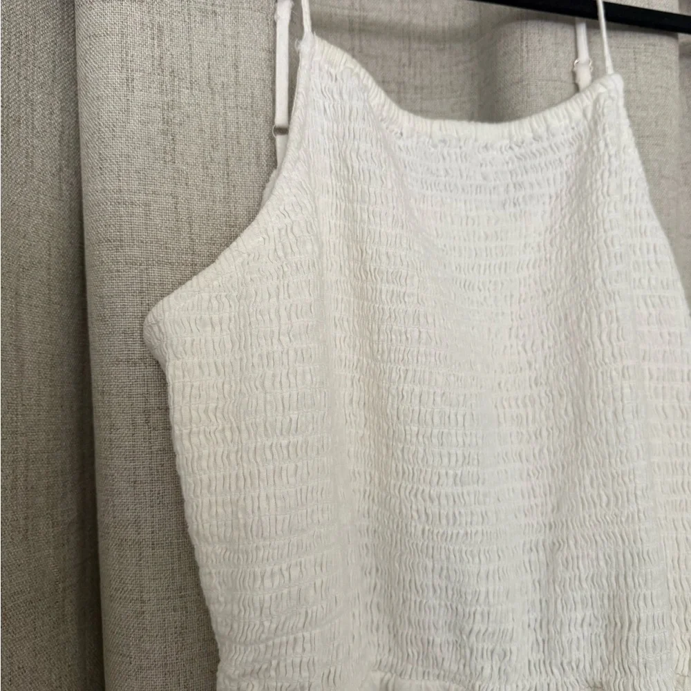 Universal Thread White Linen Midi Dress with Back Cutout - Picture 3 of 9